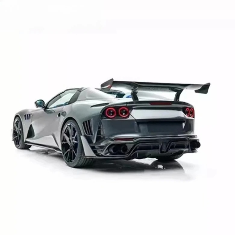 For  812 M Style Carbon Fiber Rear Spoiler Body Kit Front Bumper Rear Bumper Side Skirt Mudguard